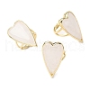 Heart Natural Gemstone Finger Rings RJEW-M076-03G-3