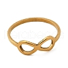Ion Plating(IP) 201 Stainless Steel Infinity Finger Ring for Women RJEW-G266-24G-2