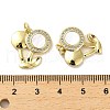 Brass Micro Pave Clear Cubic Zirconia Pendants KK-K365-14B-G-3