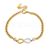 304 Stainless Steel Infinity Link Bracelets BJEW-Z099-03G-4