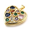 Brass Rhinestones Pendants KK-D362-02G-2
