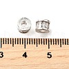 Column Brass Micro Pave Cubic Zirconia Spacer Beads KK-L230-06P-2