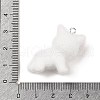 Flocking Resin Cute Kitten Pendants MACR-P043-K01-3