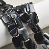 Natural Black Agate Beads Strands G-K392-B02-13x18mm-1