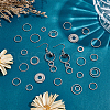 Unicraftale 100Pcs 5 Styles 304 Stainless Steel Linking Ring FIND-UN0003-61-2