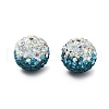 Gradient Color Design Polymer Clay Rhinestone Beads CLAY-NH0001-03D-1