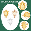Unicraftale 60Pcs 3 Colors Alloy Cabochon Connector Settings FIND-UN0006-89-5