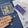 SUNNYCLUE 60Pcs Star Shape 201 Stainless Steel Stud Earrings Findings STAS-SC0007-96-3