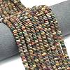 Frosted Natural Picasso Jasper/Polychrome Jasper Beads Strands G-K389-C28-01-1