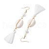304 Stainless Steel Shell Dangle Earrings EJEW-JE06405-4