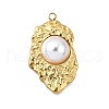 Plastic Pearl Pendants STAS-Q360-03F-G-1