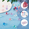 80Pcs 10 Colors Two Tone Transparent Spray Painted Glass Charms GLAA-TA0001-15-5