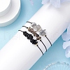 3Pcs 3 Styles Gemstone Braided Bead Bracelets BJEW-JB11146-06-3