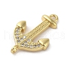 Rack Plating Brass Micro Pave Cubic Zirconia Pendants KK-C052-36G-2