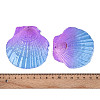 Spray Painted Natural Scallop Shell Big Pendants SSHEL-T017-14C-3