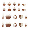 Kissitty 20Pcs 10 Style Resin & Walnut Wood Pendants RESI-KS0001-05-9