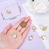 Beebeecraft 6Pcs Brass Locket Pendants KK-BBC0015-51-3