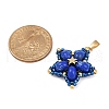 Handmade Glass Seed Beaded & Synthetic Dyed Imperial Jasper Beads Pendants PALLOY-MZ00751-02-2