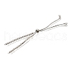 Adjustable Brass Clear Cubic Zirconia Slider Bracelet Making KK-L230-15P-2