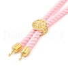 Twisted Nylon Cord Silder Bracelets DIY-B066-03G-06-2