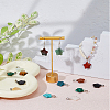 FIBLOOM 14Pcs 14 Styles Star Gemstone Pendants G-FI0001-31-5