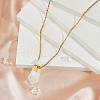 SUPERFINDINGS 1Pc Natural Quartz Crystal Faceted Hexagonal Prism Perfume Bottle Rock Crystal Pendant Necklaces NJEW-FH0001-17G-02-5