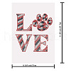 Word Love Glass Rhinestone Patches DIY-WH0303-001-2