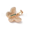 Brass Micro Pave Cubic Zirconia Pendants KK-D369-05G-2
