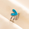 304 Stainless Steel Heart Cuff Rings QJ7925-1-1