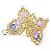 Seed Beads Beaded Charms PALLOY-MZ00345-01-4