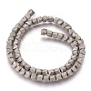 Electroplated Non-magnetic Synthetic Hematite Beads Strands G-P392-N-2