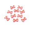 Electroplated Bowknot Resin Cabochons MRMJ-R128-16A-1