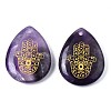 Natural Amethyst Pendants G-T122-73E-2