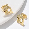 Micro Pave Cubic Zirconia Stud Earrings EJEW-D305-05G-1