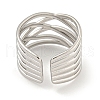 Non-Tarnish 304 Stainless Steel Open Cuff Ring RJEW-A043-27P-3