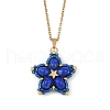 Handmade Glass Seed Beaded and Synthetic Imperial Jasper Dyed Beads Star Pendant Necklaces for Women NJEW-MZ00114-3