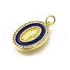 Brass Micro Pave Cubic Zirconia Pendants KK-U072-37G-3