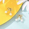 304 Stainless Steel Plastic Pearl Stud Earrings EJEW-M072-04G-2