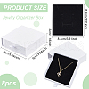 Kraft Paper Necklace Earring Storage Gift Drawer Boxes CON-WH0095-87C-2