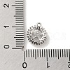 Brass Micro Pave Clear Cubic Zirconia Pendants KK-M274-04P-3