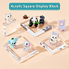 AHADERMAKER 4Pcs 4 Styles Acrylic Display Pedestals ODIS-GA0001-58-5