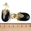 Natural Obsidian Pendants G-L524-17G-01-3