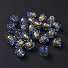 Handmade Gold Foil Lampwork Glass Beads X1-LAMP-G158-02F-2