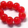 Baking Painted Imitation Jade Glass Round Bead Strands DGLA-Q021-12mm-05-2