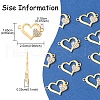 10Pcs Alloy Crystal Rhinestone Links/Connectors ALRI-FS0001-03G-4