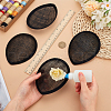 4Pcs Linen Teardrop Fascinator Hat Base for Millinery AJEW-FG0004-54B-3