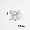 Butterfly Brass Micro Pave Cubic Zirconia Open Cuff Ring for Women BS0531-6-1