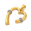Brass Micro Pave Cubic Zirconia Pendants KK-V009-17G-2