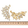 304 Stainless Steel Glass Stud Earrings for Women EJEW-M095-10G-01-3