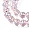 Electroplate Transparent Glass Beads Strands X-GLAA-T032-T8mm-AB10-2